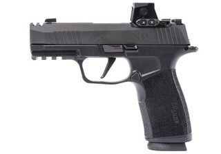 Striker fired 9mm pistol with 17 round capacity and Romeo-X Compact optic.